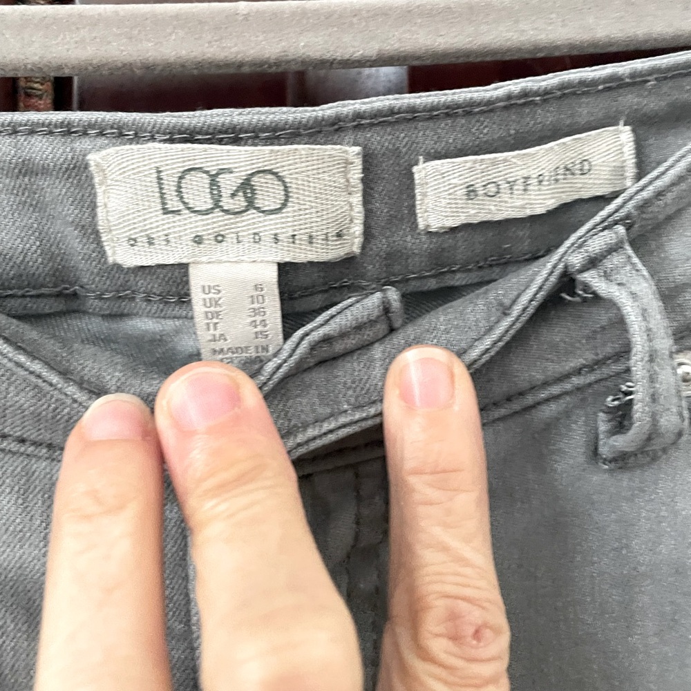 Gray Shadow Patch Straight Leg Boyfriend Jeans - image 8